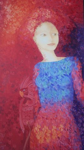 Femme au perroquet